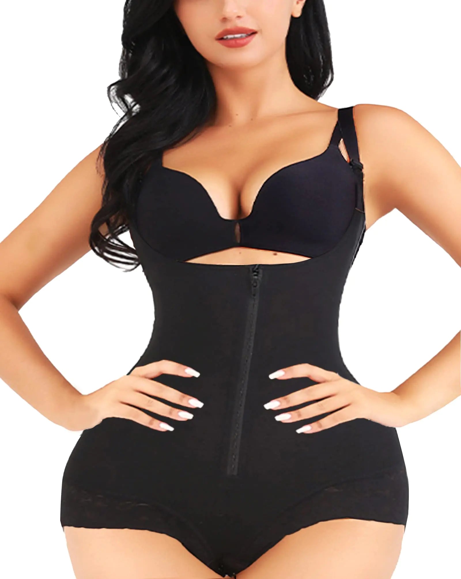 Shapewear Bodysuit Shapewear for Women Tummy Control Bodysuit Full Body Shaper for Women Body Shapewear Faja Colombiana (Black XX-Large)